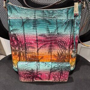 Brahmin alligator textured print crossbody